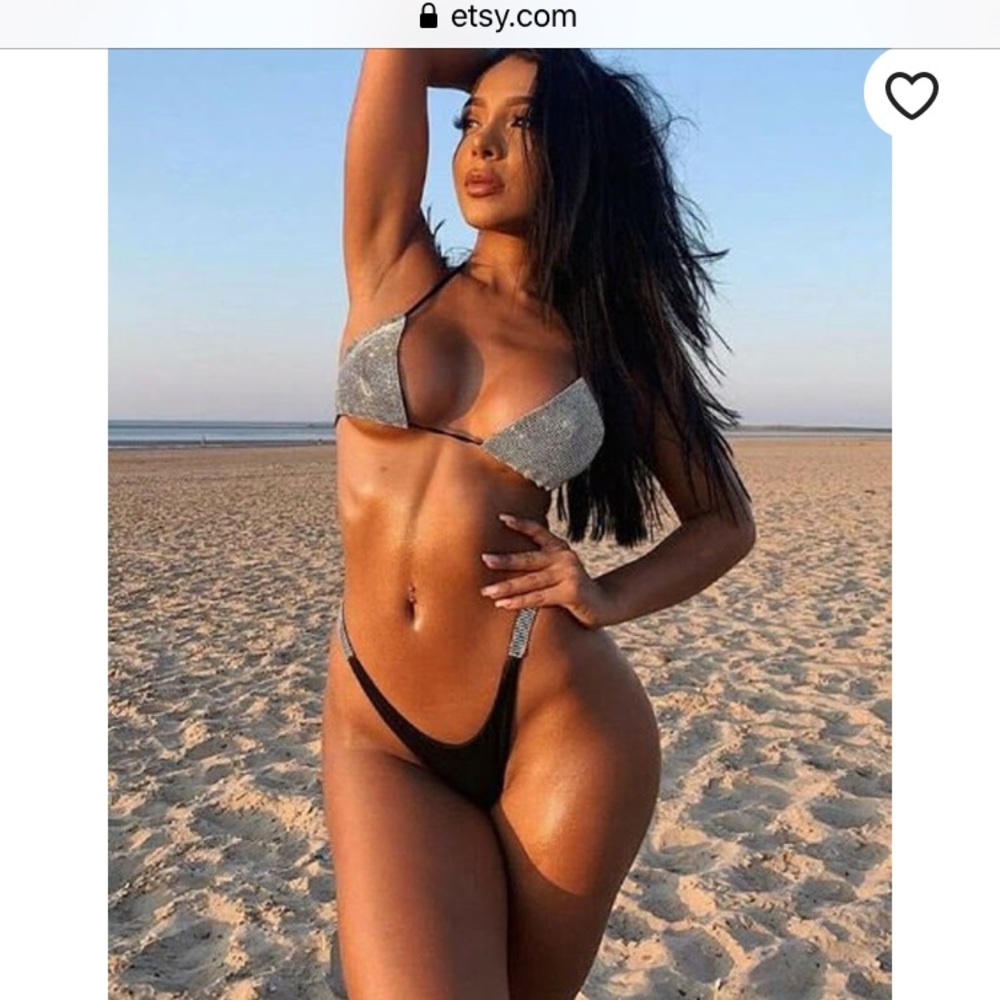Etsy Black Sparkle Bikini